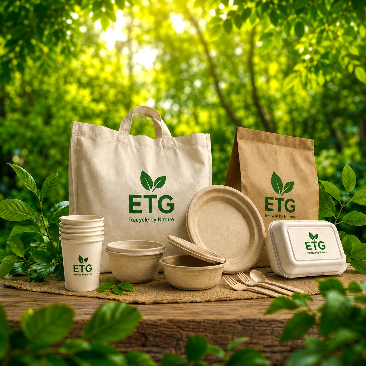 ETG compostable packaging materials